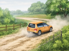 Conduire sur un chemin de terre