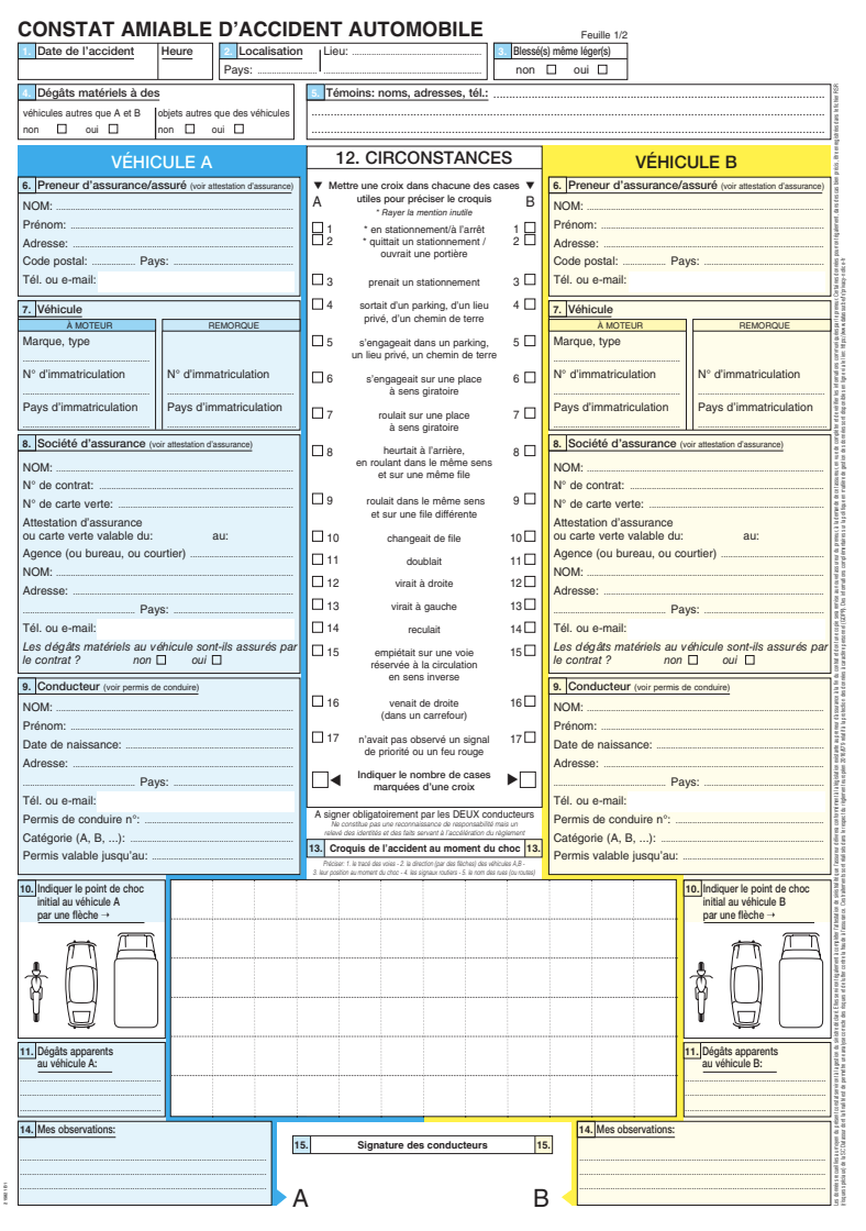 Constat européen — recto