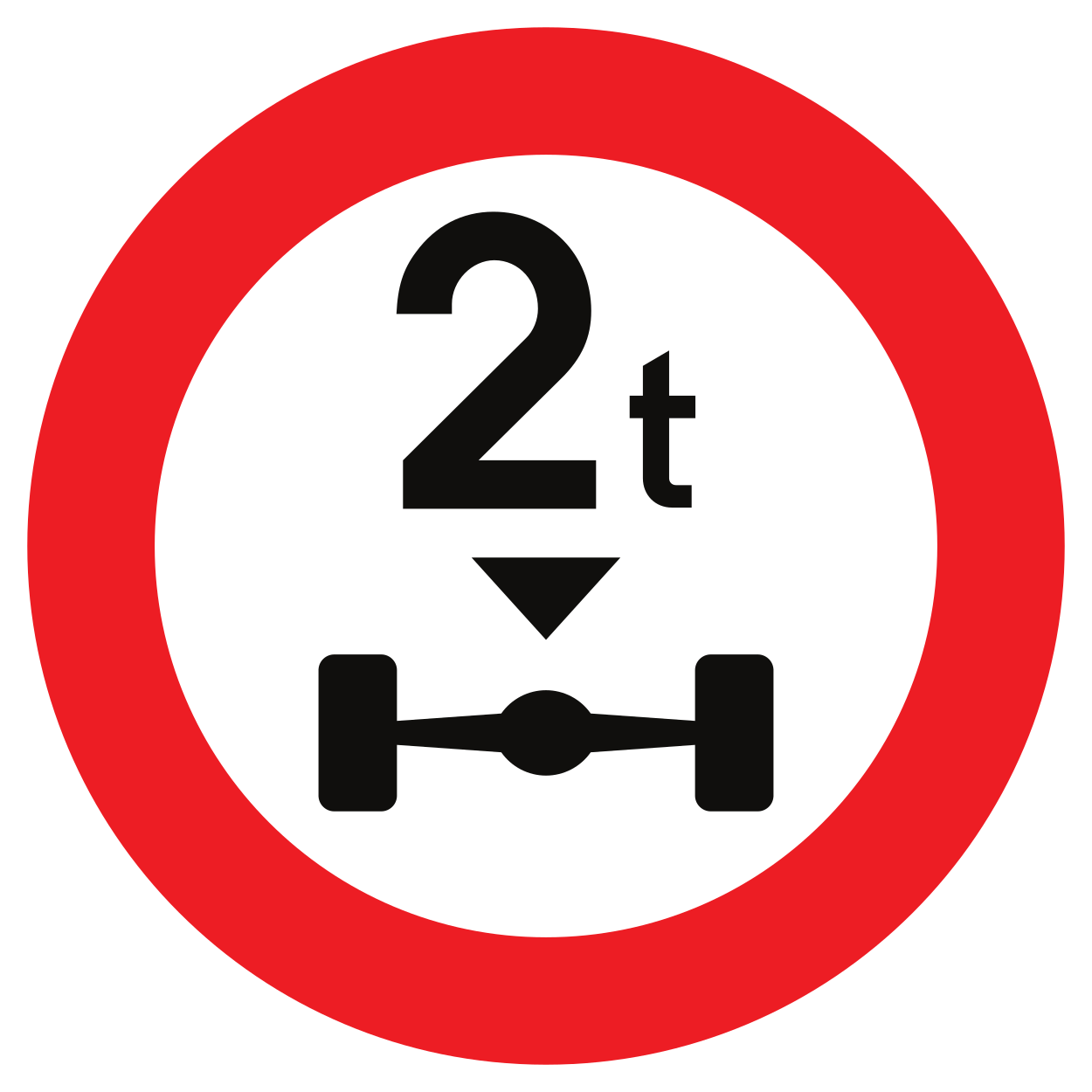 Masse en charge maximale autorisée supportée par un essieu