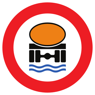 Accès interdit aux véhicules transportant les marchandises dangereuses de nature à polluer les eaux