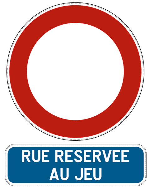 Rue réservée au jeu