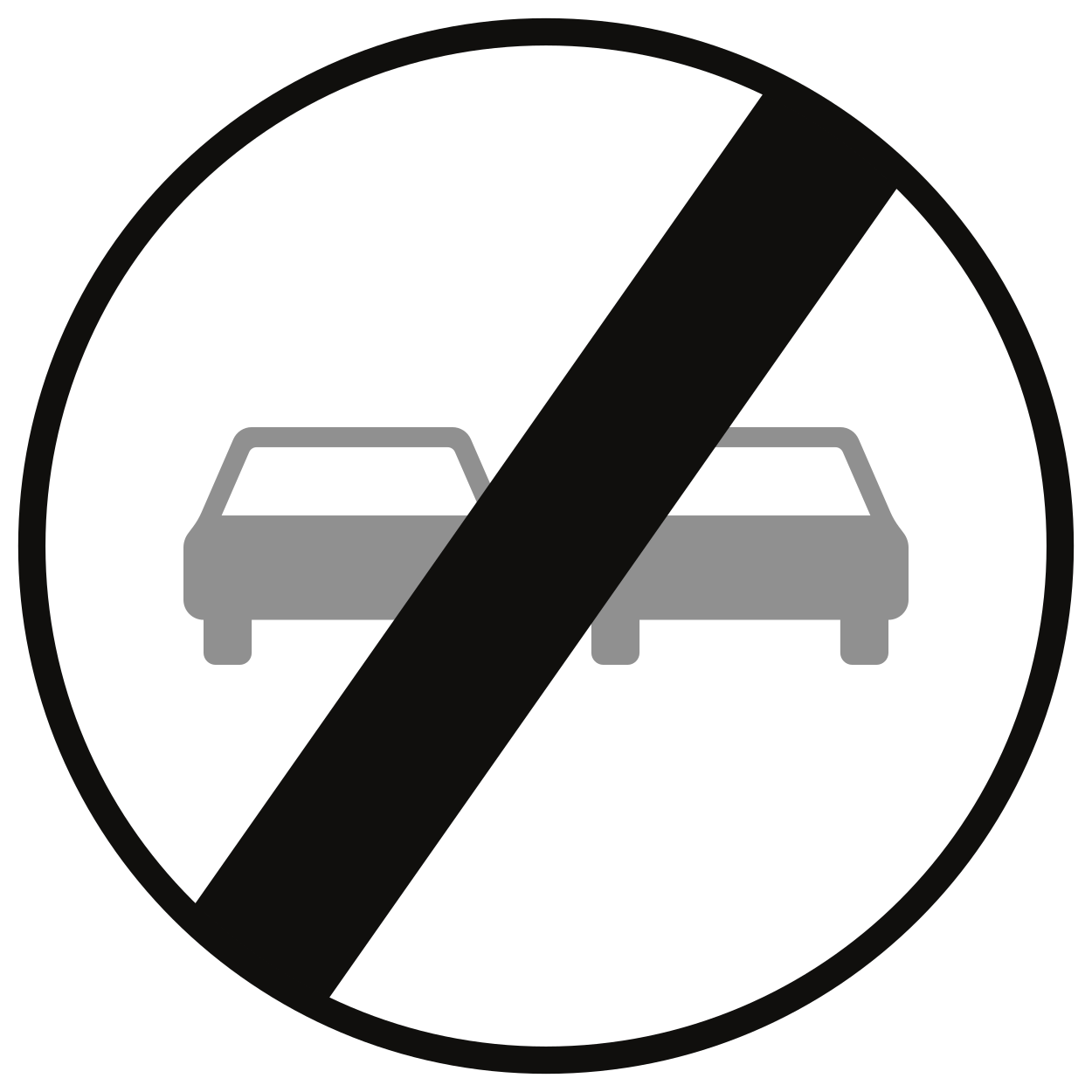 Fin d'interdiction de dépasser (C35)