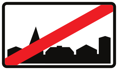 Signal F3 - Fin d'agglomération