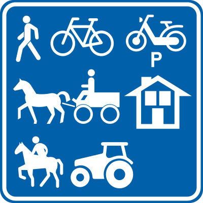 Signal R9 - Début de chemin réservé